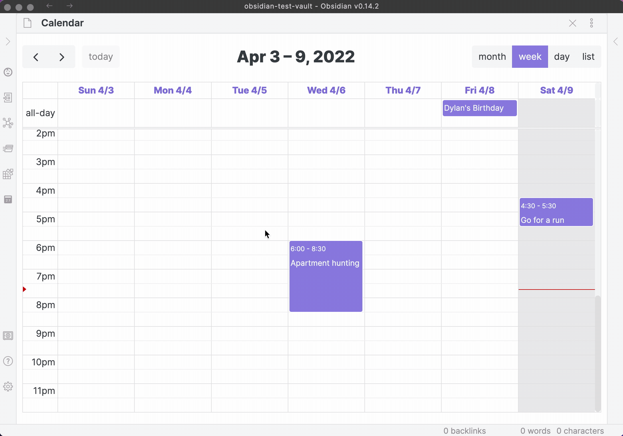 Add Full Note Calendar